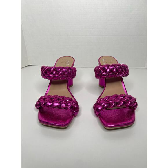A New Day Women's Braided Heels Metallic Pink Size 6.5 - Picture 2 of 7